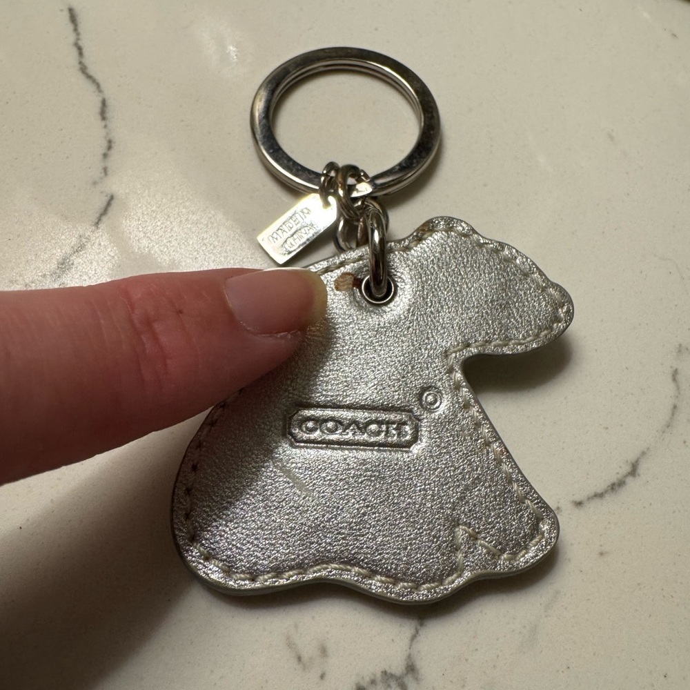 Coach Polar Limited Edition Polar Bear in Scarf Patent Leather Keychain - Picture 5 of 6